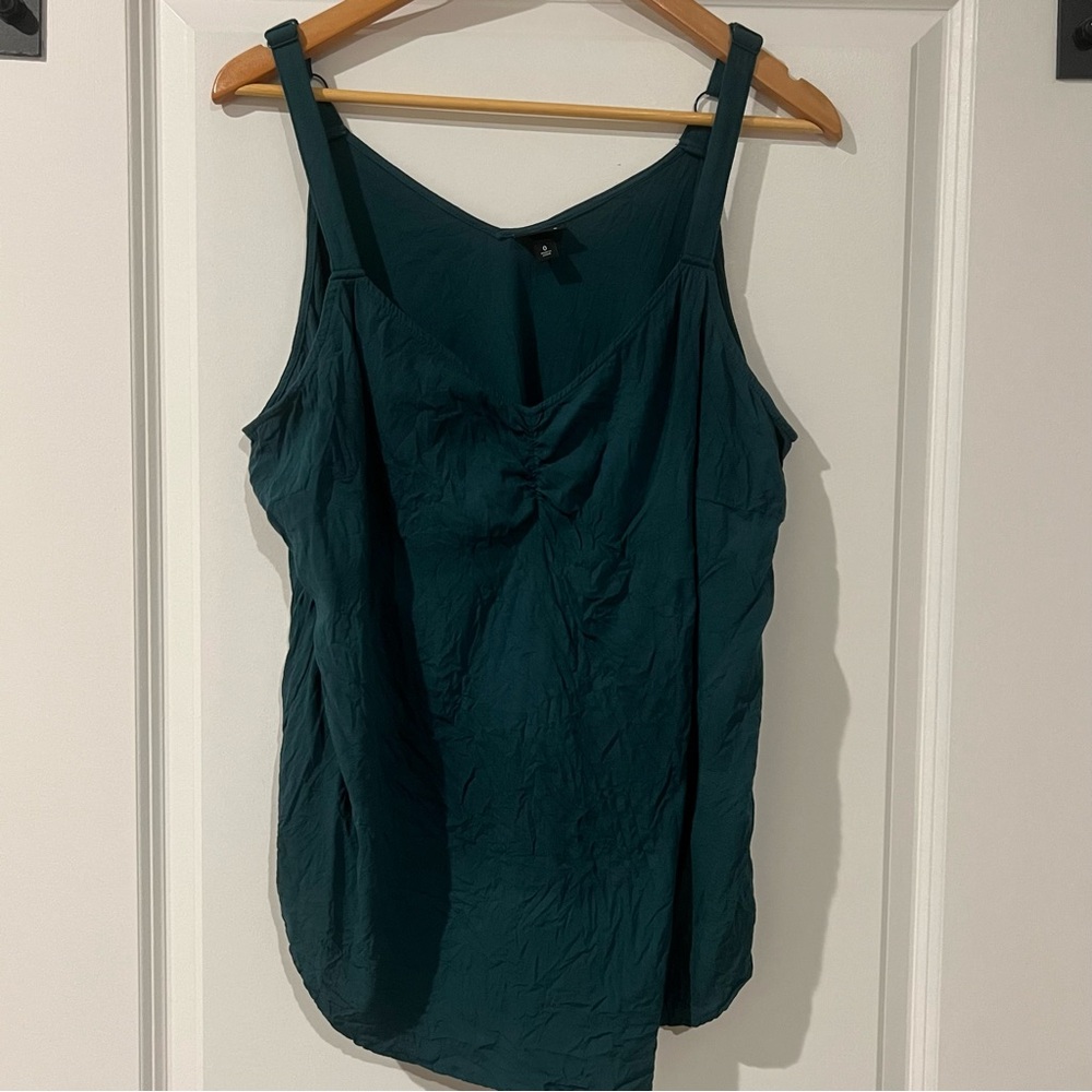 🌿 Torrid Sophie Forest Green Rayon Cami Tank Top - Size 0 (12) 🌿